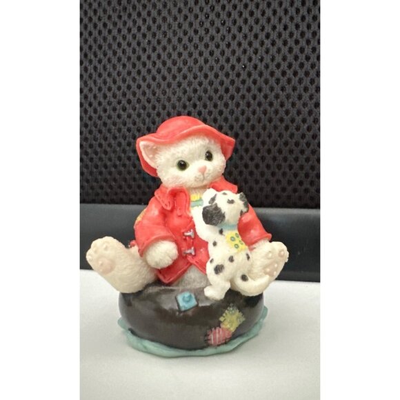Set Of 5 Cute Cat Figurines With Yarn Ball Home Sweet Home And More - Picture 3 of 14